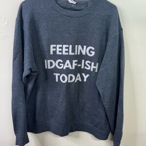 Port and Company Men's Crewneck Sweatshirt - Charcoal with White Text